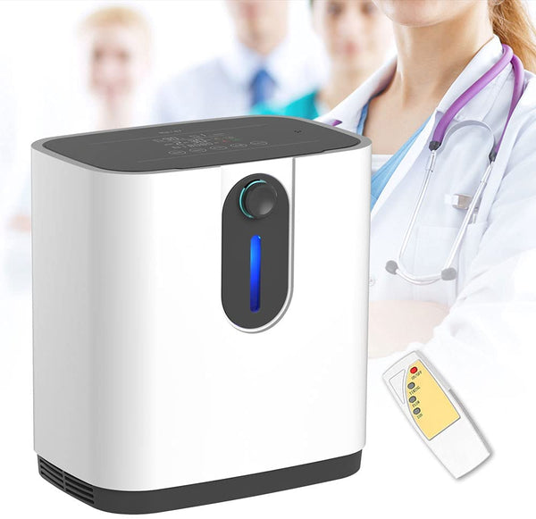 Portable Oxygen Concentrators Generator, 1-7L/min Adjustable Oxygen Machine, 30%-90% O2 Maker, AC 110V, English version, including all accessories