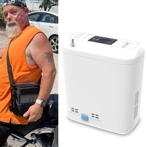 Backpack-type Oxygen Concentrator P1-P6 Adjustable, Portable Pulse Oxygen Machine for Outdoor/Travel Use, 93%+-3%, English version, including all accessories