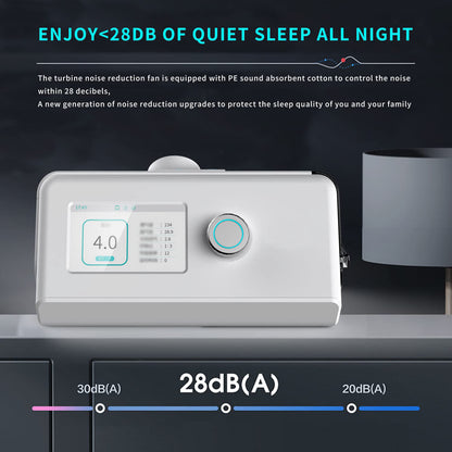 Auto CPAP Machine, Portable Sleep Apnea Therapy Device, Complete Accessories, English Version-A7