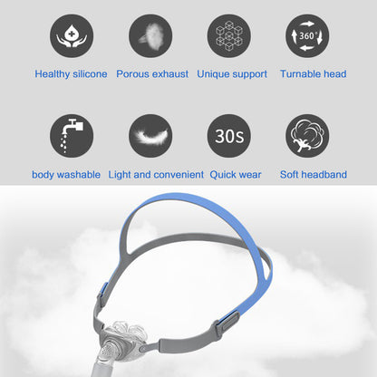 CPAP Nasal Pillow - CPAP Mask - Includes Small, Medium, Large Nose Pillow, Headgear, Frame, Elbows and Hose - Reusable CPAP Supplies - Suitable for CPAP Machine