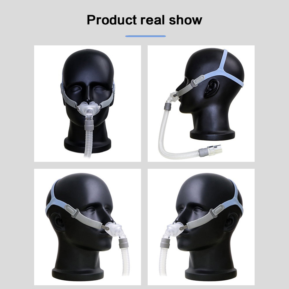 CPAP Nasal Pillow - CPAP Mask - Includes Small, Medium, Large Nose Pillow, Headgear, Frame, Elbows and Hose - Reusable CPAP Supplies - Suitable for CPAP Machine