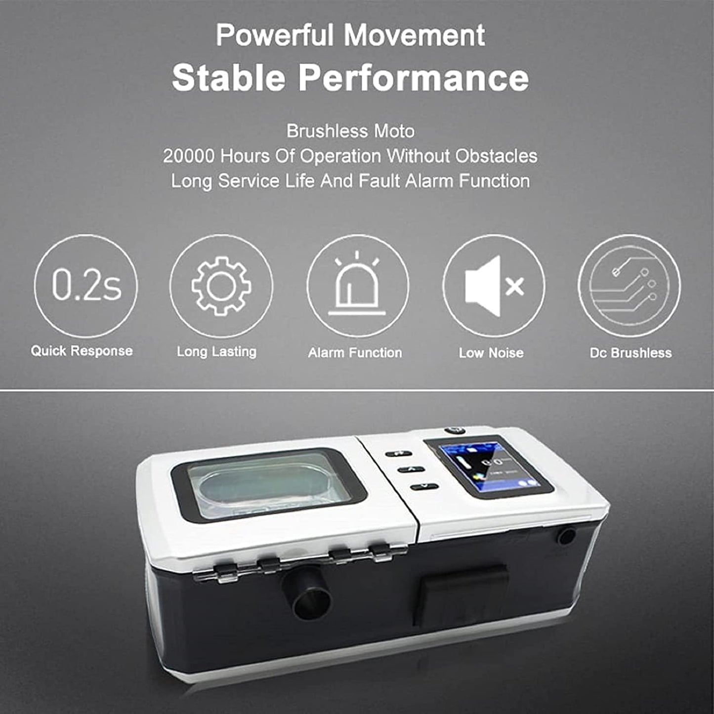 Auto CPAP Machine for Sleep Apnea, Portable Travel&Home CPAP Machine, Ventilator Non-invasive Household Elderly Sleep Stop snoring Device-DS6