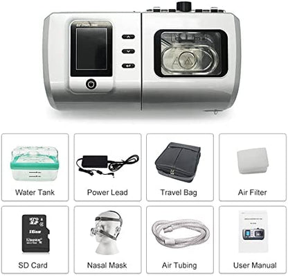 Auto CPAP Machine for Sleep Apnea, Portable Travel&Home CPAP Machine, Ventilator Non-invasive Household Elderly Sleep Stop snoring Device-DS6